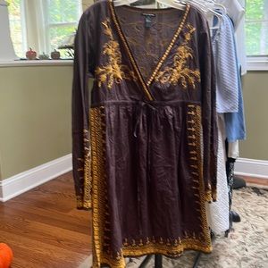 Lucky Brand embroidered cotton dress